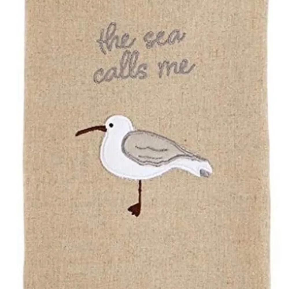 𝅺Mudpie Set of 2 Sea‎ Shore Bird Hand Towels, NWT Beach House, Summer Decor